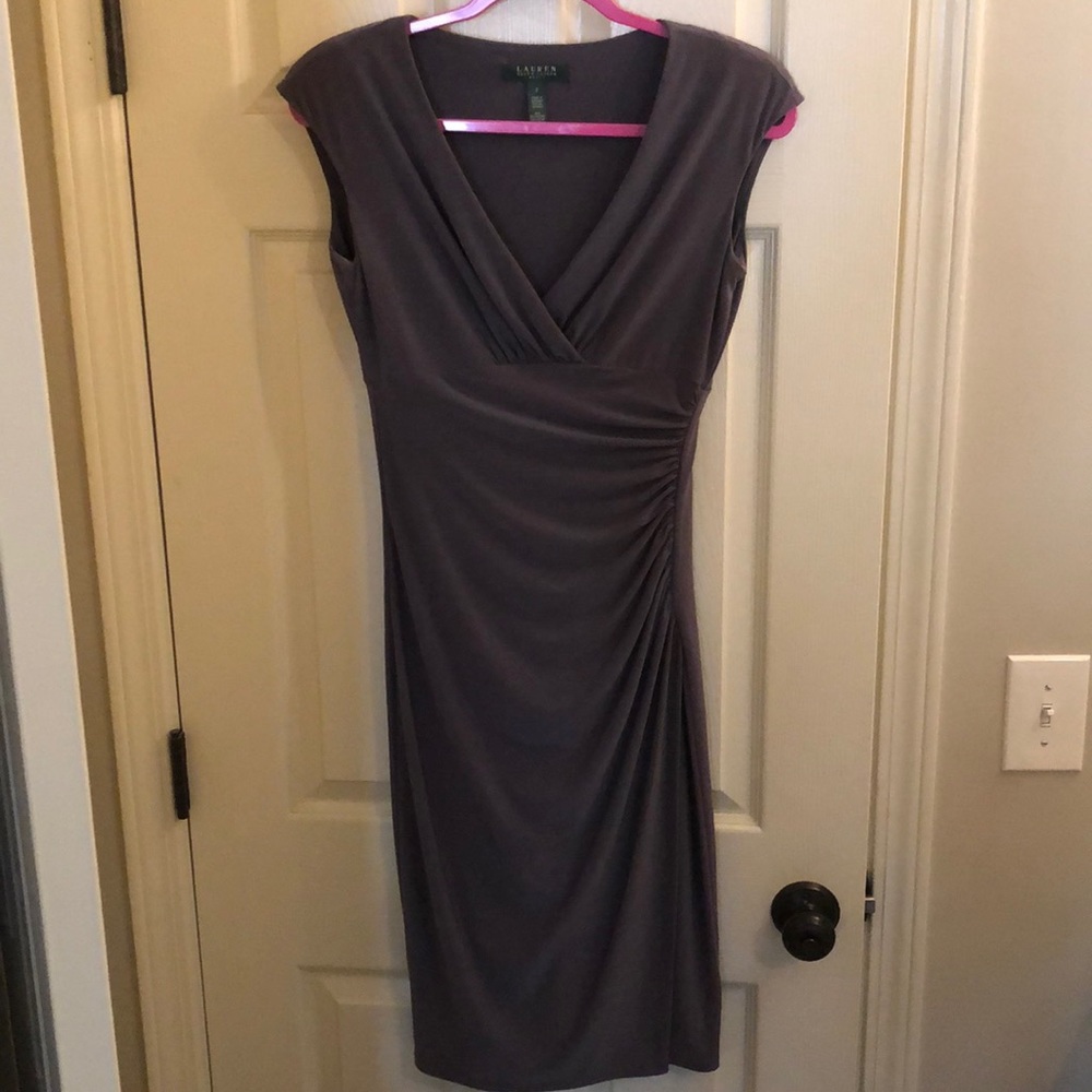 Ralph Lauren  grey cocktail dress